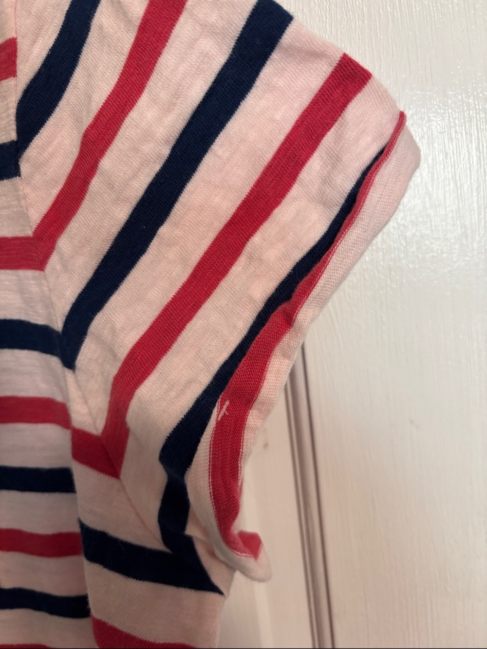 GAP women’s Short Sleeve Striped Knit Dress - Pink, Navy & White - Picture 7 of 7